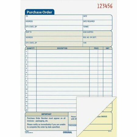 ADAMS PURCHASING STATEMENTS, 2-PART, CARBONLESS,  ABFDC5831